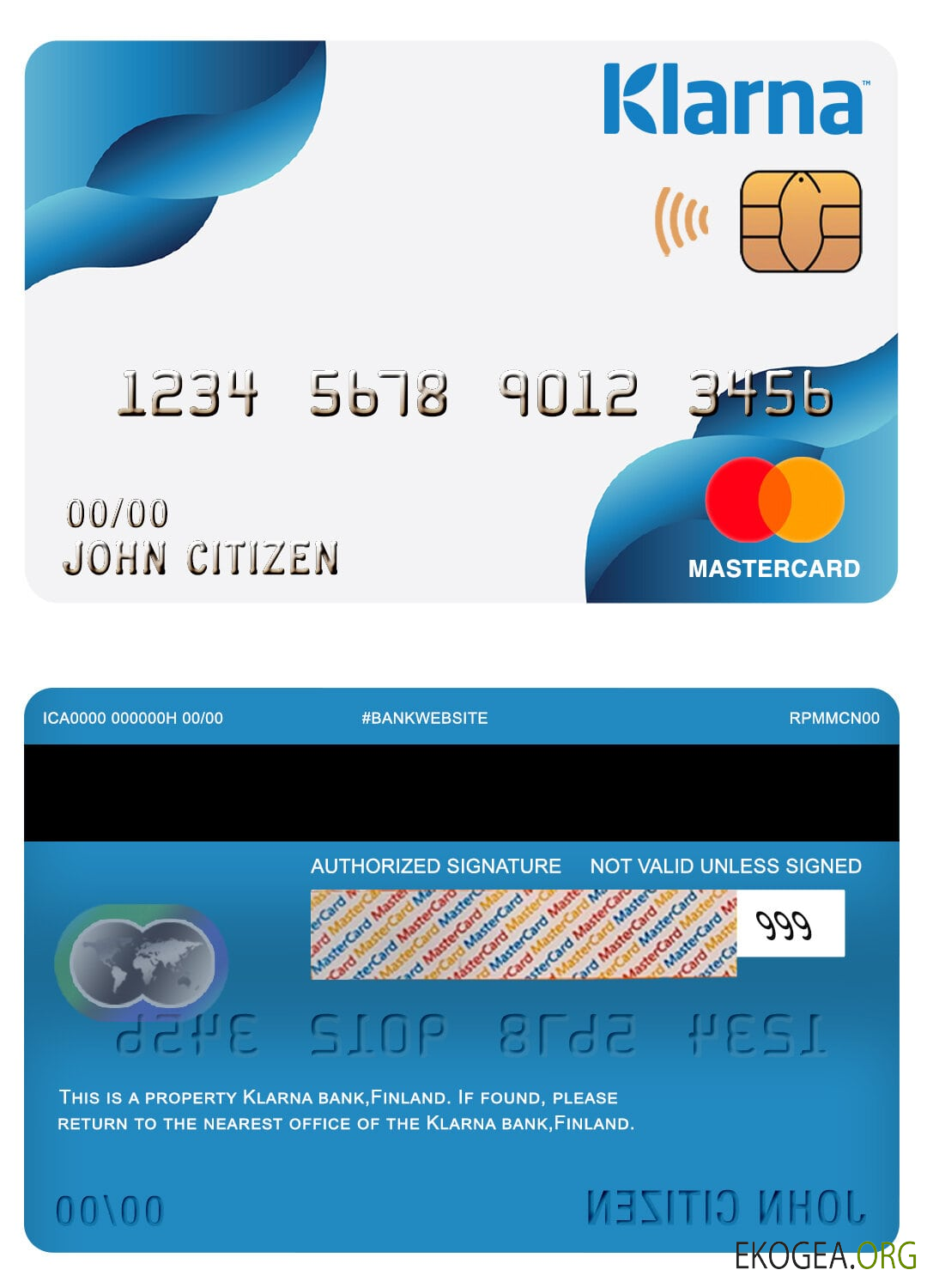 Finlande Klarna bank mastercard